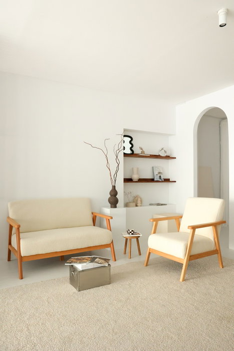Atelier Del Sofa Nika Sofá de 2 Plazas Blanco